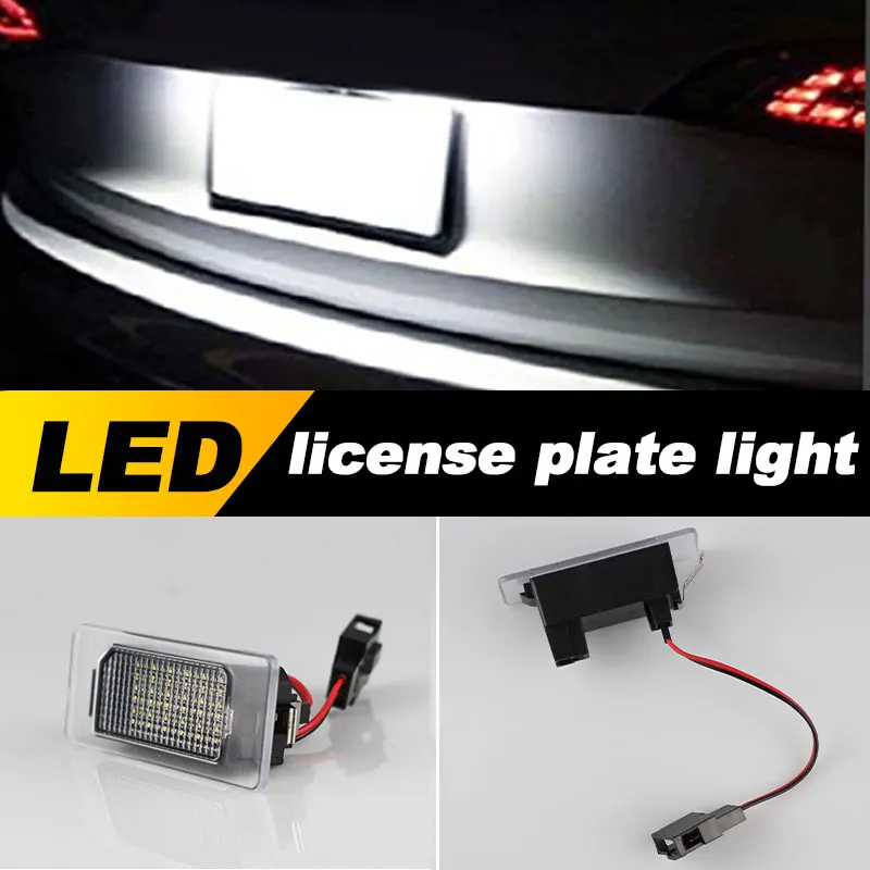 8T0943021 For Audi A4 B8 A5 S5 Q5 TT VW PASSAT 5D R36 12V 3W With Decoder License Plate Number Light LED Car Accessories 2pcs