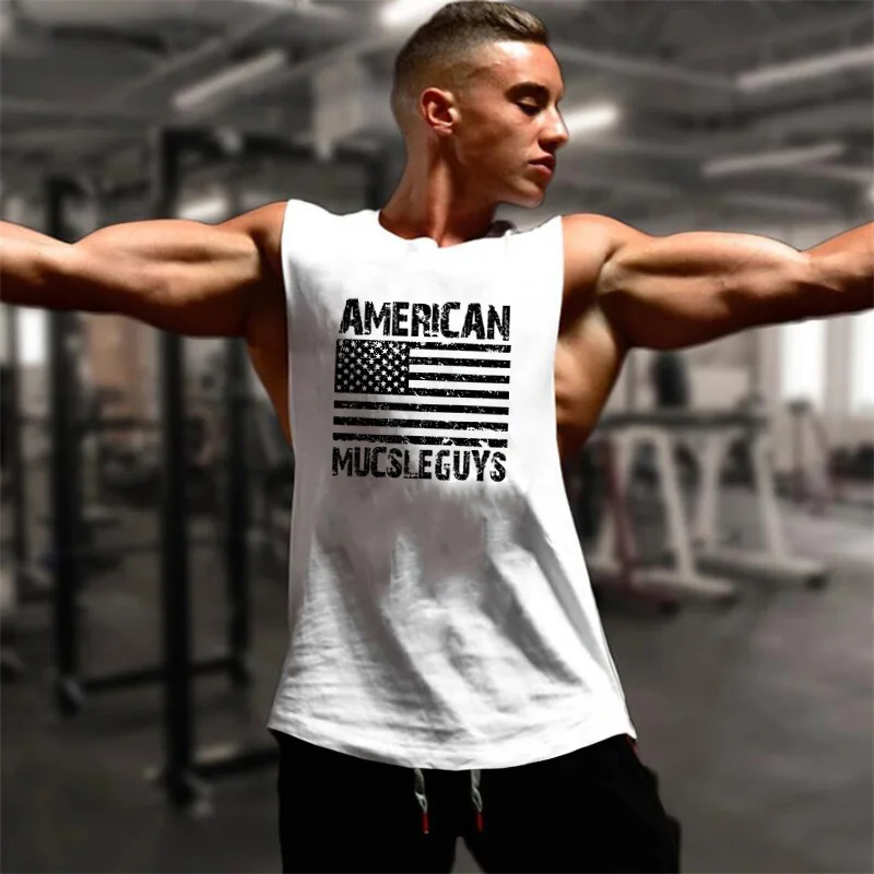Summer Men New Bodybuilding Tank Top Gym Workout  Fitness Sleeveless Open Side Male Cotton Clothing Fashion Singlet Vest Shirt
