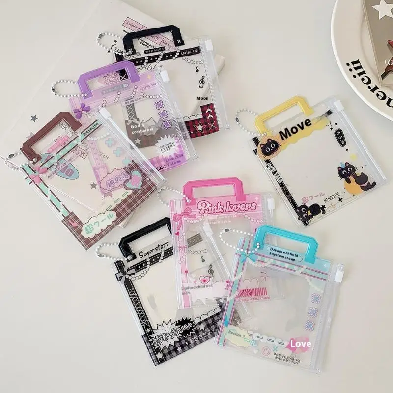 INS كاندي حقيبة حامل بطاقة الصور 3 بوصة المعبود صور حافظة بطاقات بطاقة مع الحبل شارة الناقل واقية القرطاسية #2