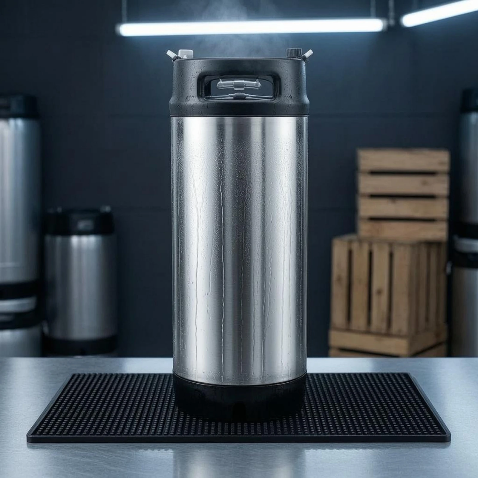 Ball-Lock Keg Pressure-Relief Ball Lock Keg Beverage Storage Closed Top Drink Container Smooth Metal