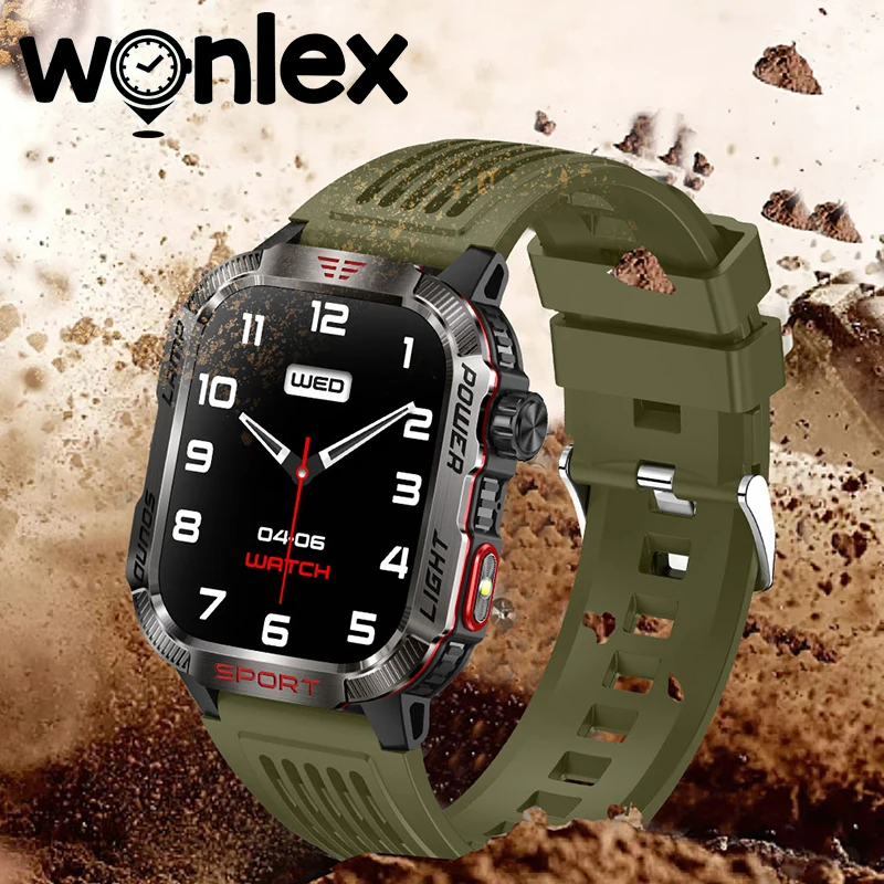 wonlex HT28 Smart Watch LED Flashlight Compass Altitude Air Pressure IP68 Waterproof Fitness Tracker 600 mA Smartwatch Men Women