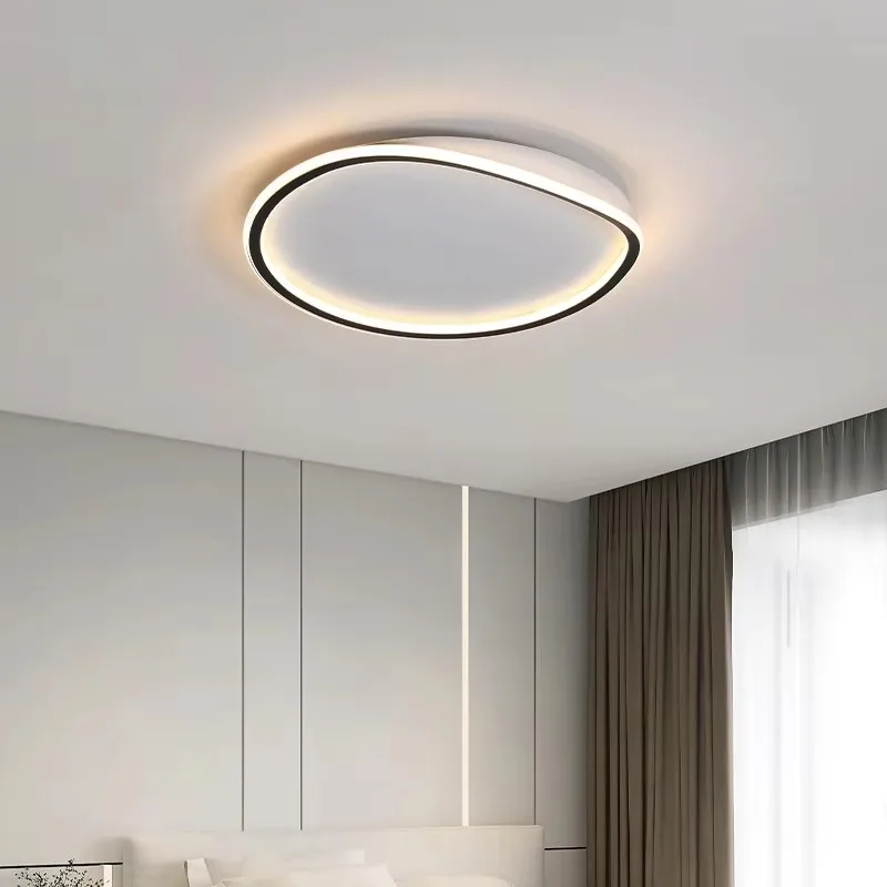 Modern Household Light Luxury Ceiling Lights, Personalized and Creative Circular Warm LED Bedroom Lighting Fixtures