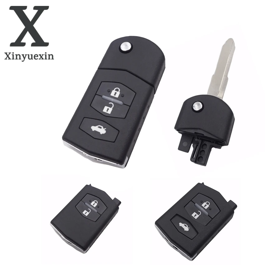 Mazda 3-knops Smart Key met elektronica - ID49 Hitag Pro - MAZ24R