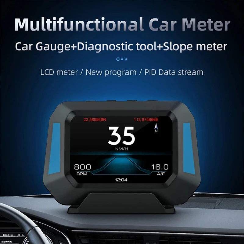 P21 HUD Head Up Display Car Board Computer Digital Clock GPS Speedometer OBD2 Diagnostic Tools Instrument