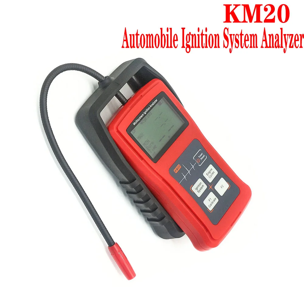 

KM20 Ignition Analyzer Measure RPM Engine Spark Plug Tester High Voltage Tester Support Multi-Systems