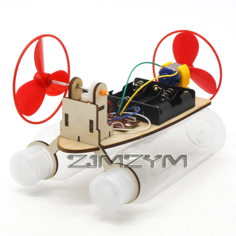 DIY Wooden Wind-Powered Boat Model Kit Remote Control Boat Science Experiment Educational Project for Boys Girls Gift