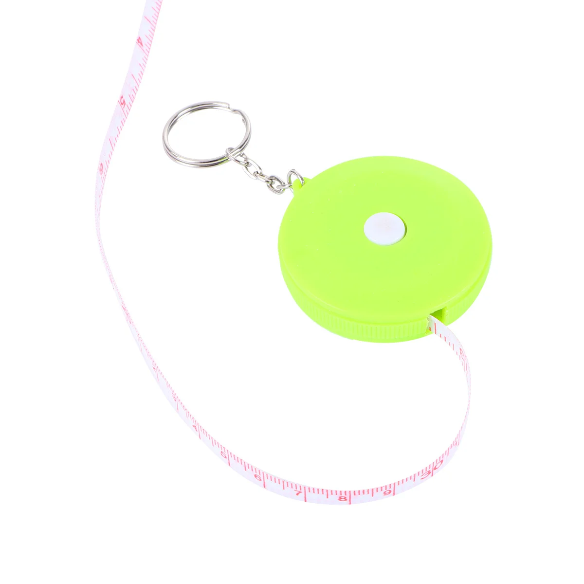 

Mini Tape Measure Portable High Precision Durable Plastic Metal Ring Design Measuring Bust Waist Height for Home Outdoor 1.5m