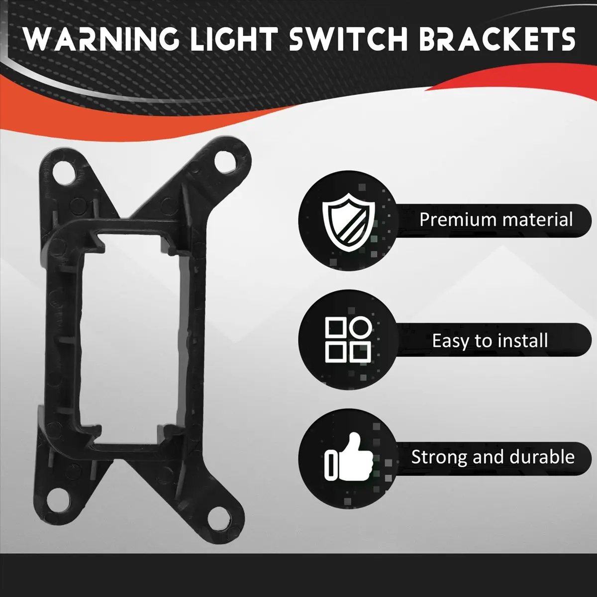 #74O Warning Light Switch Brackets for KIA Forte Cerato,Brackets,(Black)