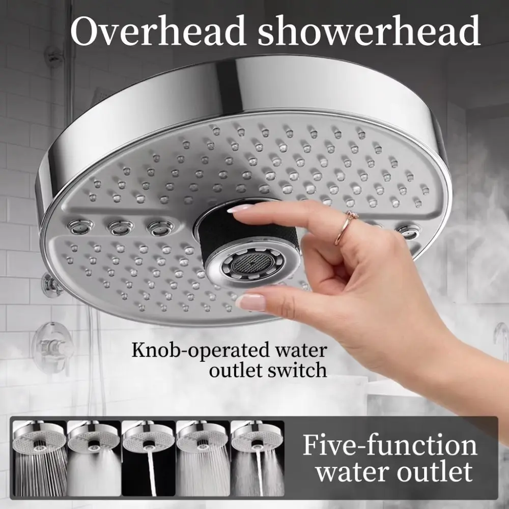 Thickened High-Pressure Shower Head Portable Explosion-Proof Bathroom Shower Sprayer Easy To Install Comfortable Water Flow