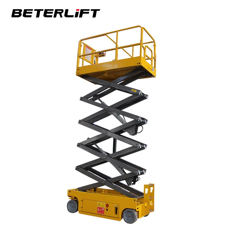 6m-12m Self Propelled Hydraulic Trolley Lift 300kg Electric Scissor Lift Platform for Professional Industrial Maintenance
