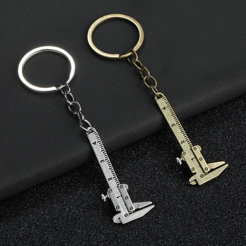 Mini Vernier Caliper Compact Keychain Pendant for Measurement Portable Tool Pendant Zinc Alloy