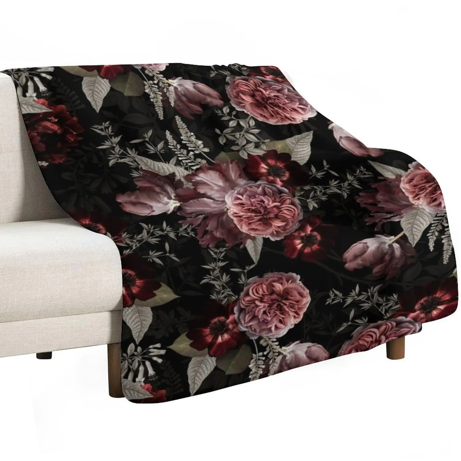 Dutch Vintage Roses And Tulips Pattern Throw Blanket Luxury St for sofa Hair Giant Sofa manga Fashion Sofas Blankets