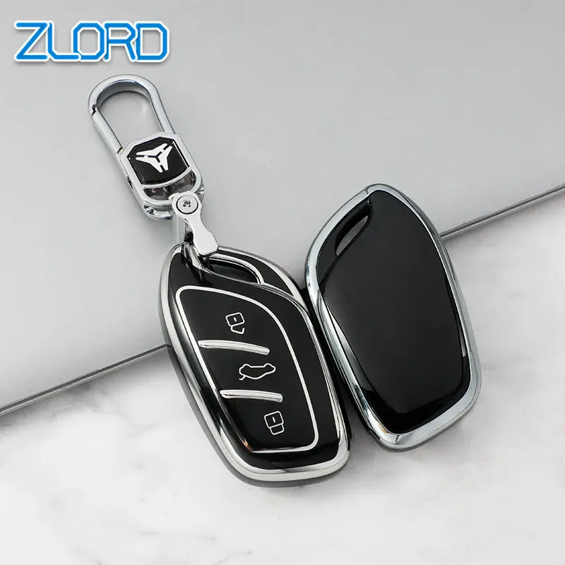 3 button TPU Car Key Cover Case Shell For MG ZS EV MG6 EZS HS EHS 2019 2020 For Roewe RX5 i6 i5 RX3 RX8 ERX5 Keychain