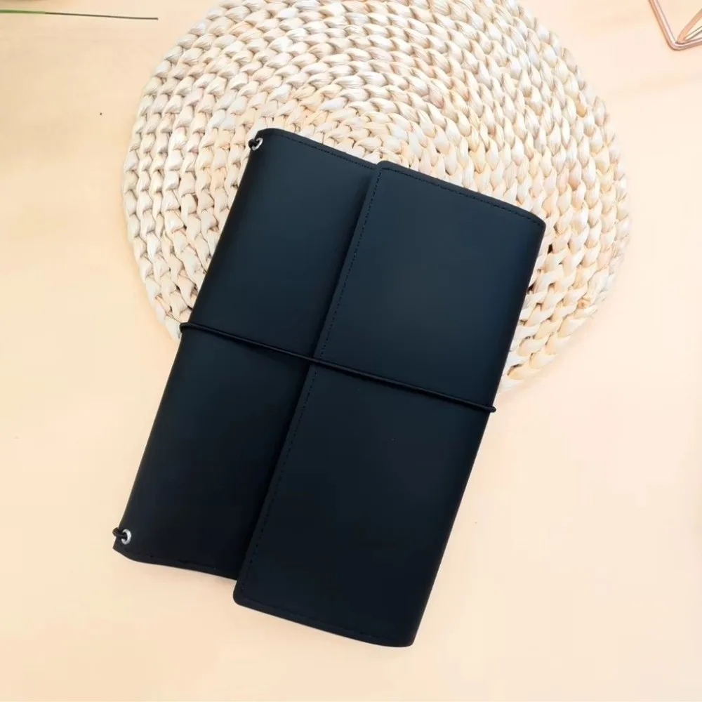 Refillable Notebook Organizer Loose Leaf Compact Notebook Cover Journal Cover Crazy Horse Leather Book Protective Cover