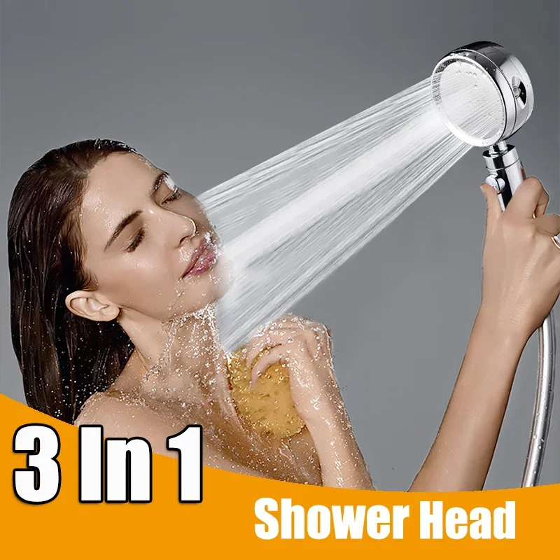 Adjustable 3 In 1 Shower Head Bathroom Faucet Shower Systems Three-speed High Pressure Water Saving Bath Faucet Luxury Sprayer