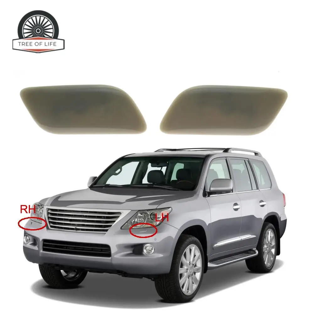 8504560040 8504460130 85044-60130 For LEXUS LX570 2008-2013 Front Headlight grey Washer Cover Headlamp Spray Nozzle Jet Cap