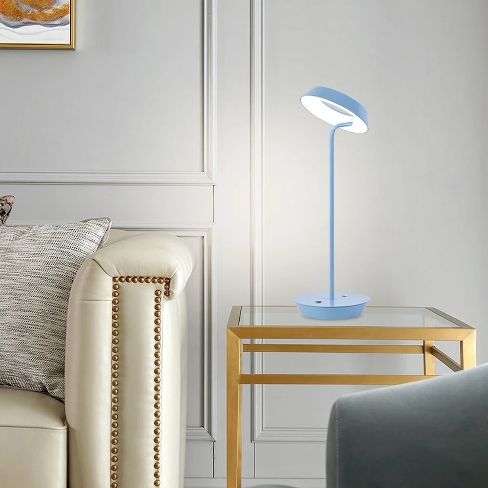 LED Rechargeable Desk Lamp 3color Metal Touch Dimming Table Lamp Modern Decorative Lamp Bedside Light Bar Atmosphere Night Light
