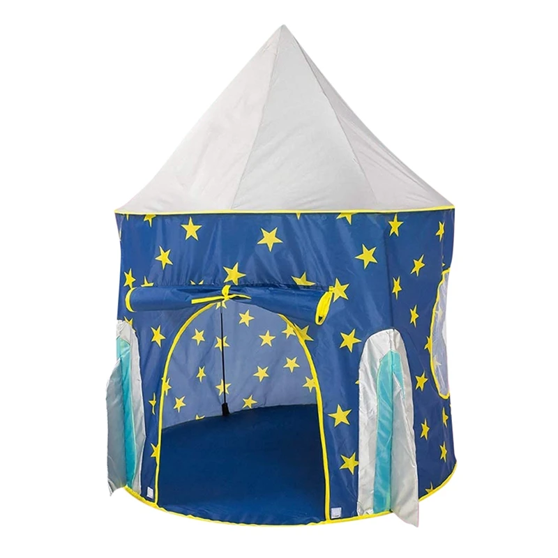 A93U-Kids Play Tent For Children Toys Space Rocket Tent Rocket Ship Play Tent Foldable Tent Best Gifts For Boys Girls Baby