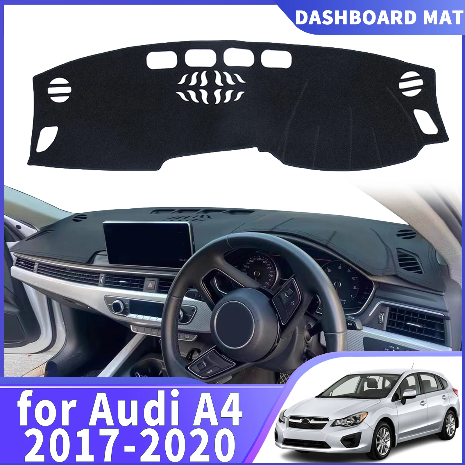 

fit for Audi A4 2020-2017 B9 Avant S4 RS4 DashMat Sunshade Dashmat Dashboard Cover Pad Protective Carpet Car Leather Accessories
