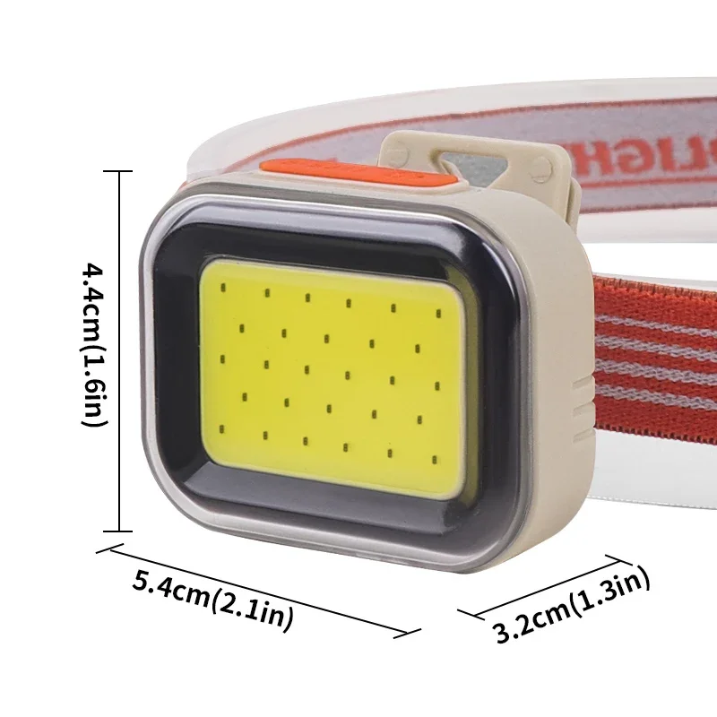 JIASHUAIXIN COB strong light headlamp outdoor long battery life lightweight headlamp hiking and climbing LED hat clip light
