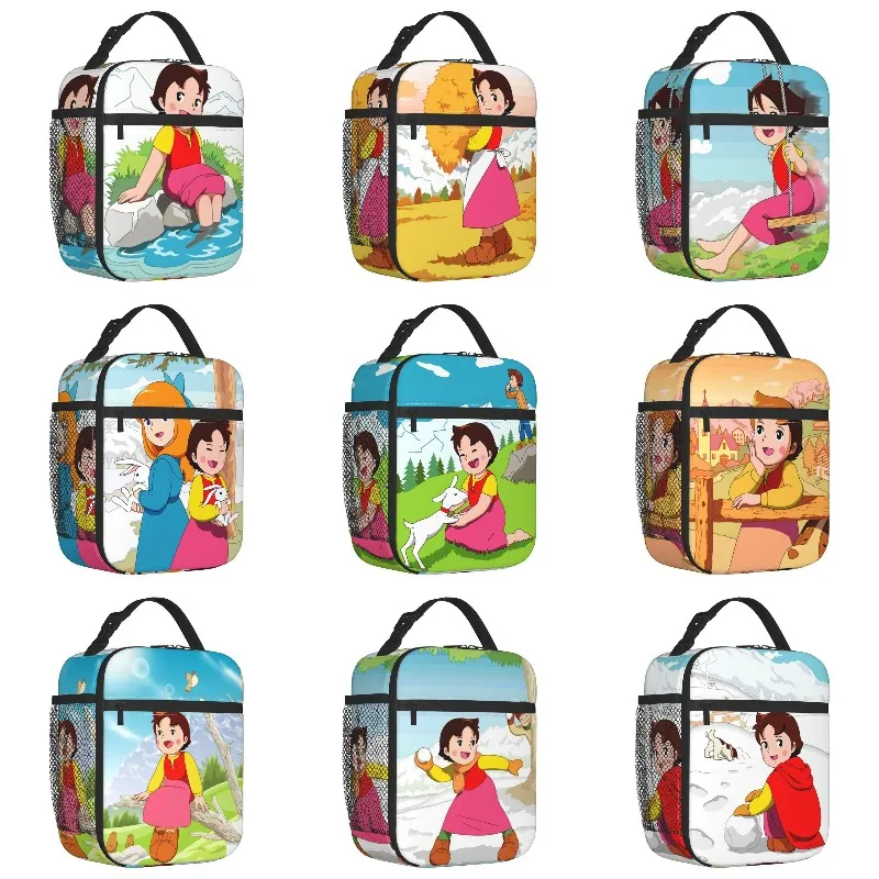 

Custom Heidi Girl Of The Alps Lunch Bag Women Warm Cooler Insulated Lunch Boxes for Student School