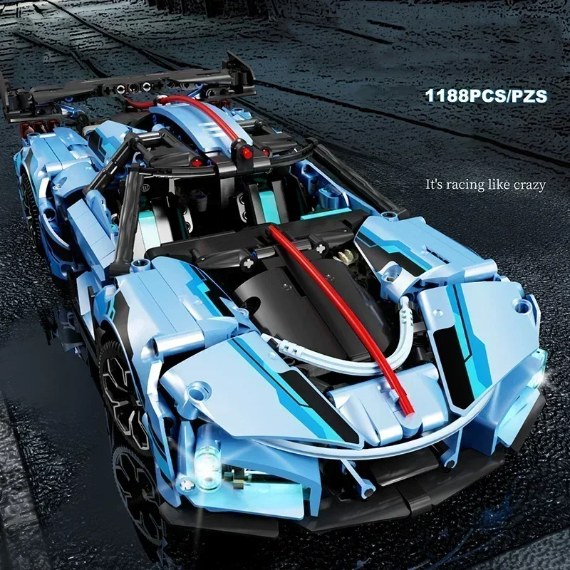 1188 Stuks Technische Expert Beroemde Racing Sport Auto Model Bouwstenen Stad Snelheid Voertuig Kinderen Gift Supercar Bricks MOC Speelgoed