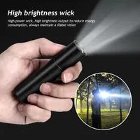 3 Lighting Mode Mini LED Flashlight USB Rechargeable Waterproof Torch Telescopic Zoom Portable Torch for Night Camping Hiking