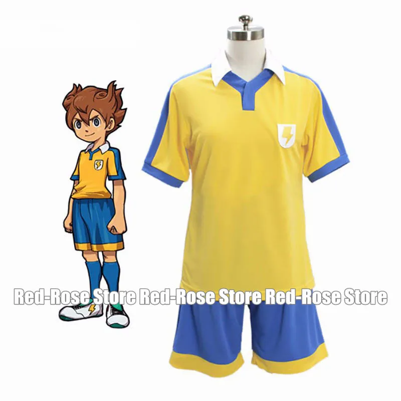 New Inazuma Eleven Raimon School Golden Football Jersey Cosplay Costume