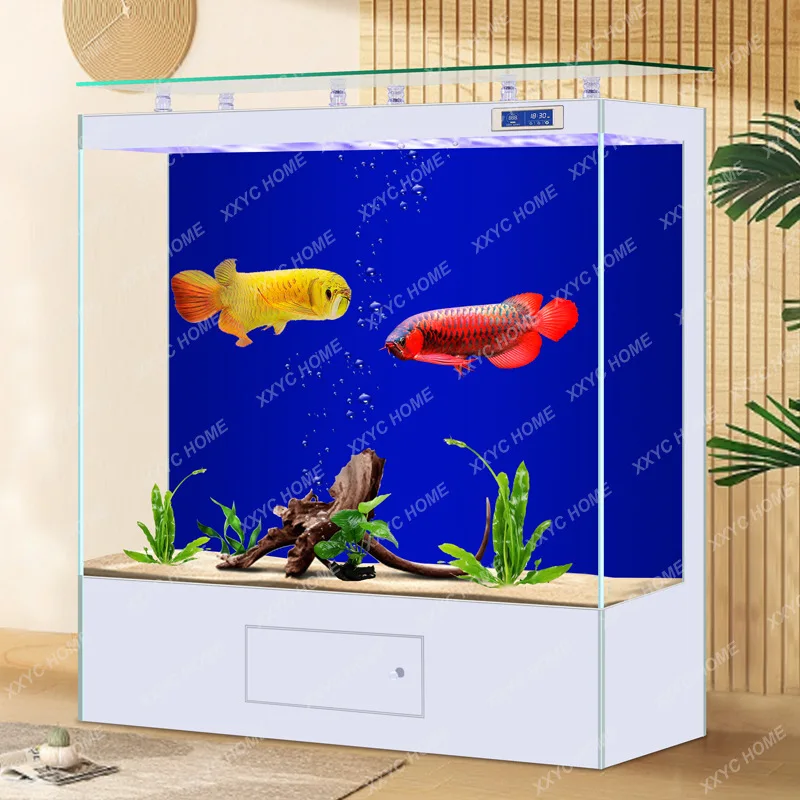 Fish Tank Super White Glass Living Room Home Medium and Large Wall Floor Aquarium