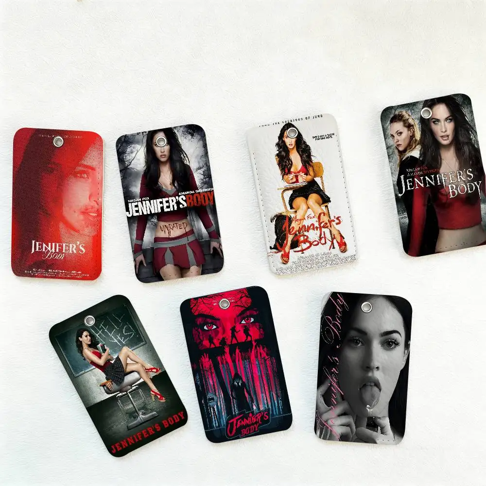 Pop Movie Jennifer Body PU Soft Leather Rectangular Key Card Holder Induction Elevator Protection Cover Youth Faion Accory