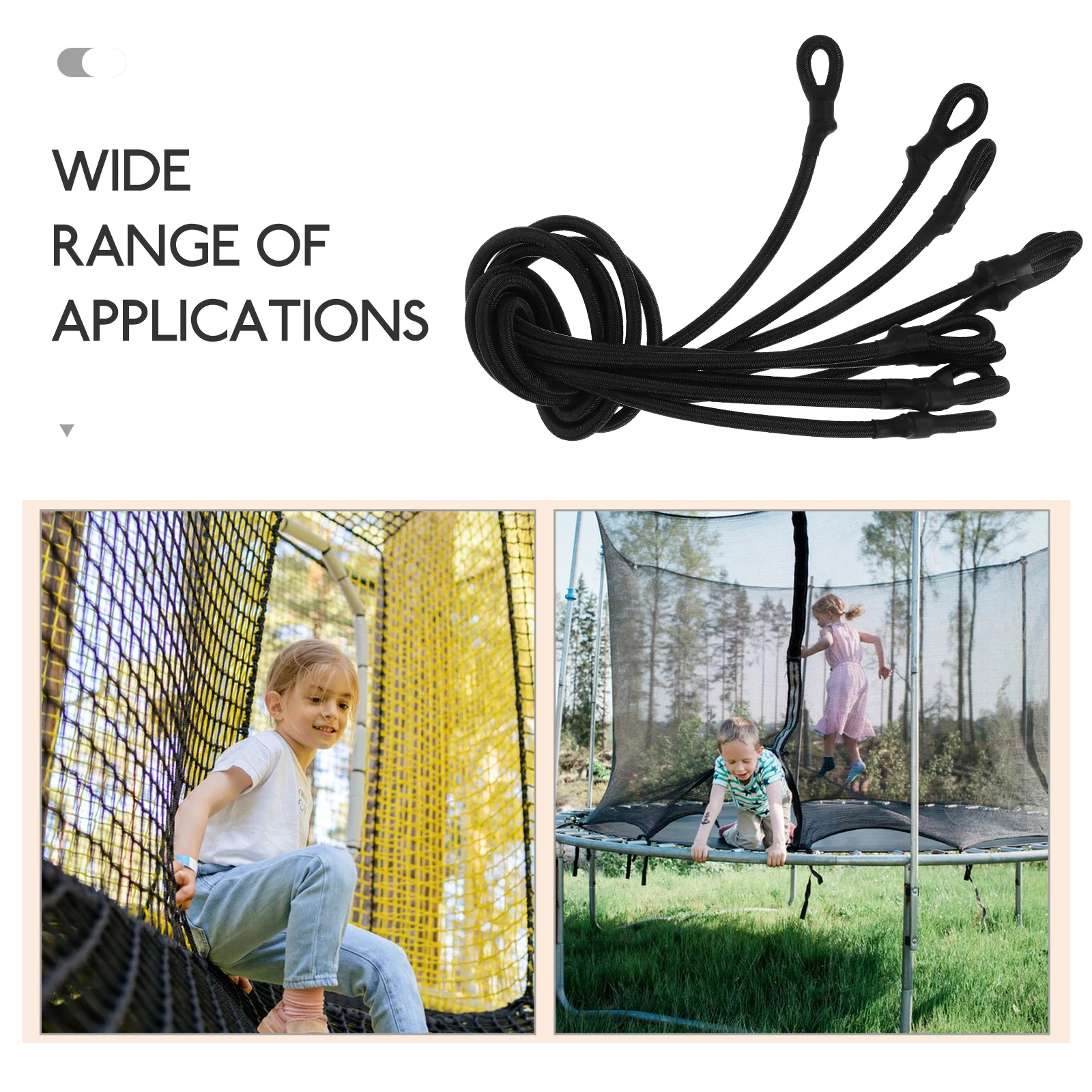 

5Pcs Elastic Bungee Cords High Strength for Trampoline Replacement Heavy Duty Outdoor Elastic Cord Rope