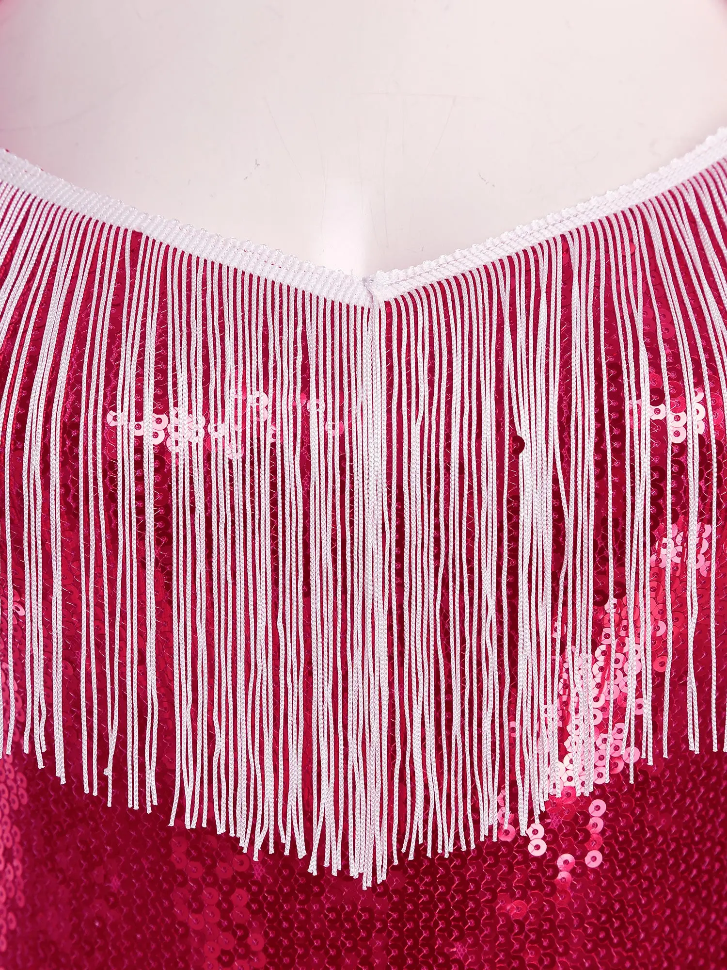 بدلة نسائية مفرغة من الترتر ملابس حفلات الهذيان بدون أكمام ملابس يوتار ملابس الرقص لحفلات الهالوين بجانب حمام السباحة