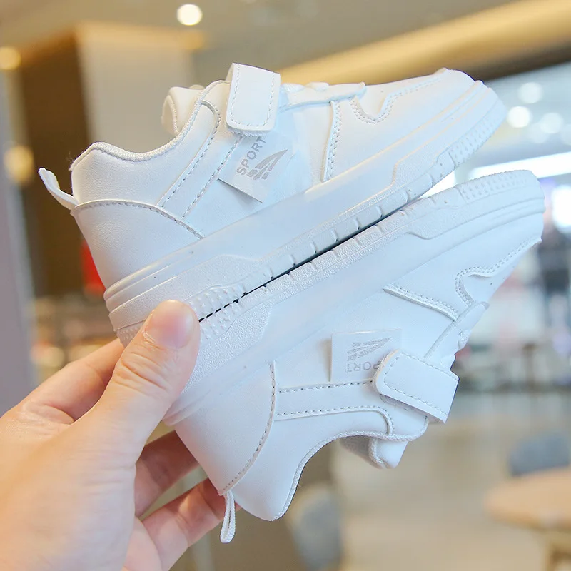 

Spring Autumn New Kids White Shoes Boy Girl Athletic Casual Flat Soft Sole Toddler Children Sneakers Casual Non Sli Sports Shoes