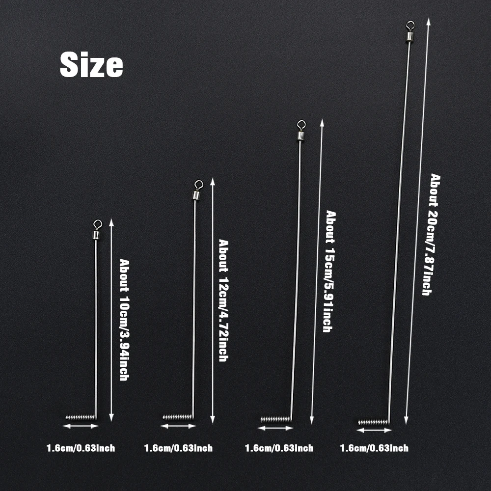 8 Uds conector tipo L aparejos de pesca barril giratorio Snap pesca giratorios gancho dividido cuerda de alambre gancho tubo de acero inoxidable - imagen 4