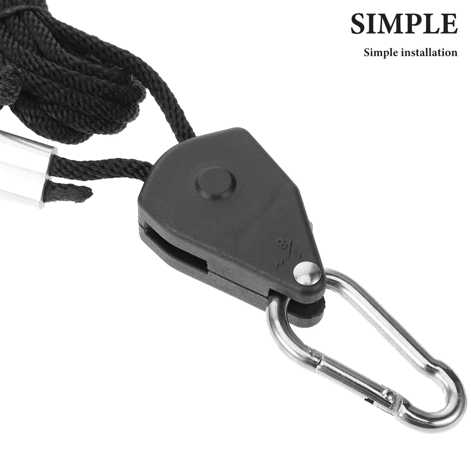 1Pair Plant Light Rope Hanger Adjustable Heavy Duty Metal Internal Gear Ratchets for Grow Light Fixtures Hydroponic Gardening