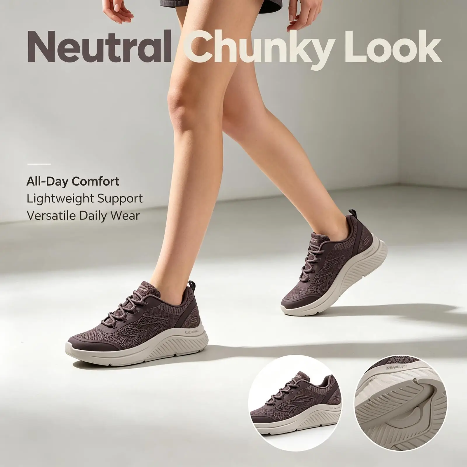 new-skechers-beige-platform-sneakers-soft-thick-sole-walking-shoes-breathable-upper-lightweight-casual-chunky-sneakers