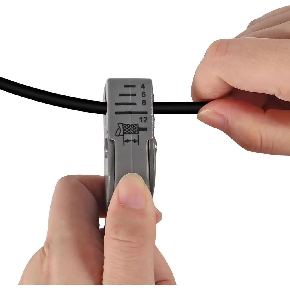 

Carbon Steel Coax Cable Crimper Multifunctional Coaxial Compression Wire Stripper Tools Set F Compression Connectors