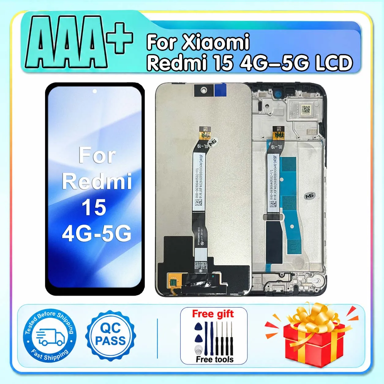 IPS For Xiaomi Redmi 15 4G Display 24129PN74G Touch Panel Screen Digitizer Assembly For Redmi 15 5G LCD 25057RN09E Replacement