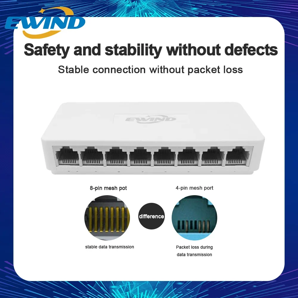 5/8 Ports UTP RJ45 Gigabit Ethernet Switch 1000 Mbps Mini Network Switches Ethernet Splitter Fast Ethernet Auto MDI/MDIX