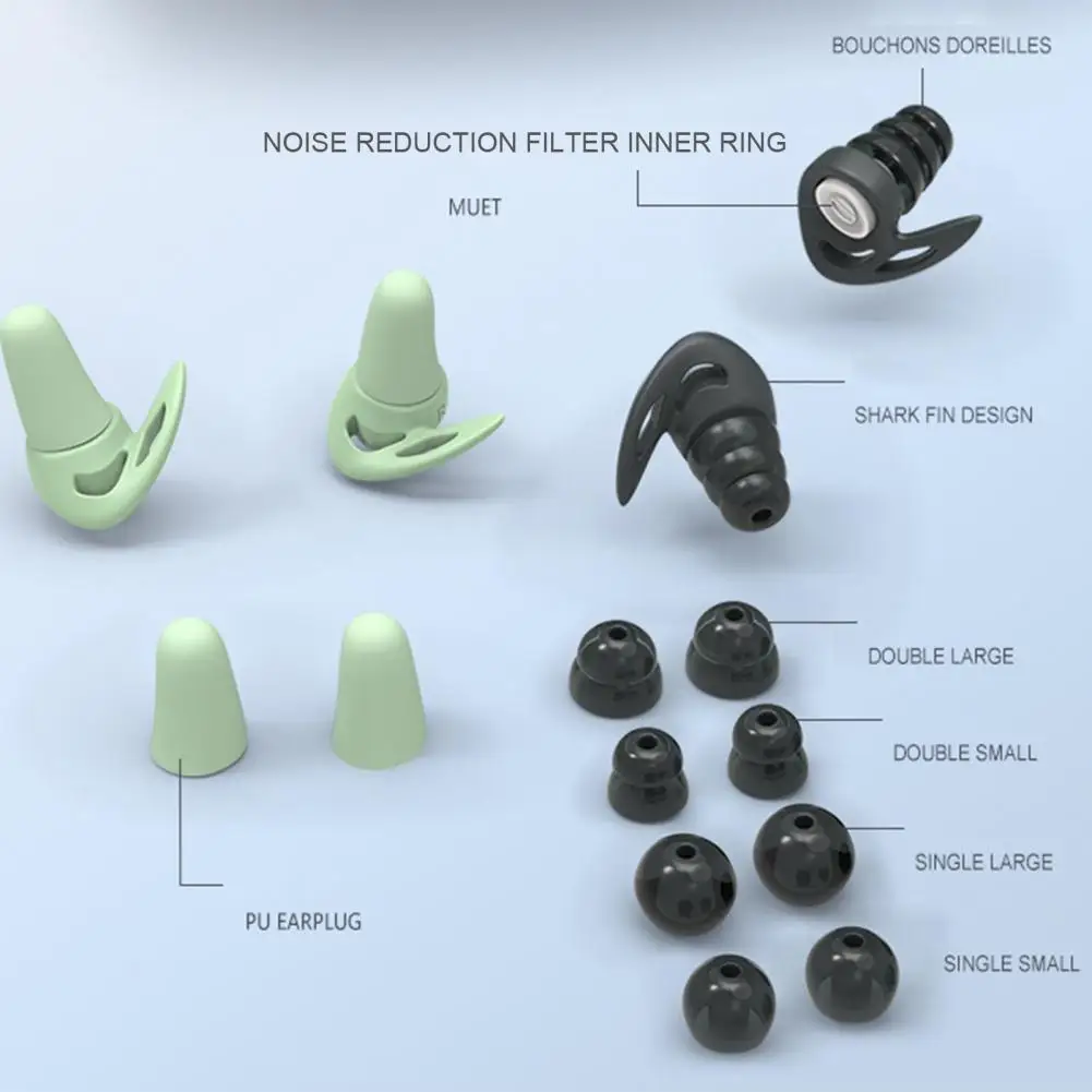 

Noise Cancelling Earbuds Soft Reusable Silicone Earplugs for Effective Noise Reduction Home Office Sleep Noise for Work