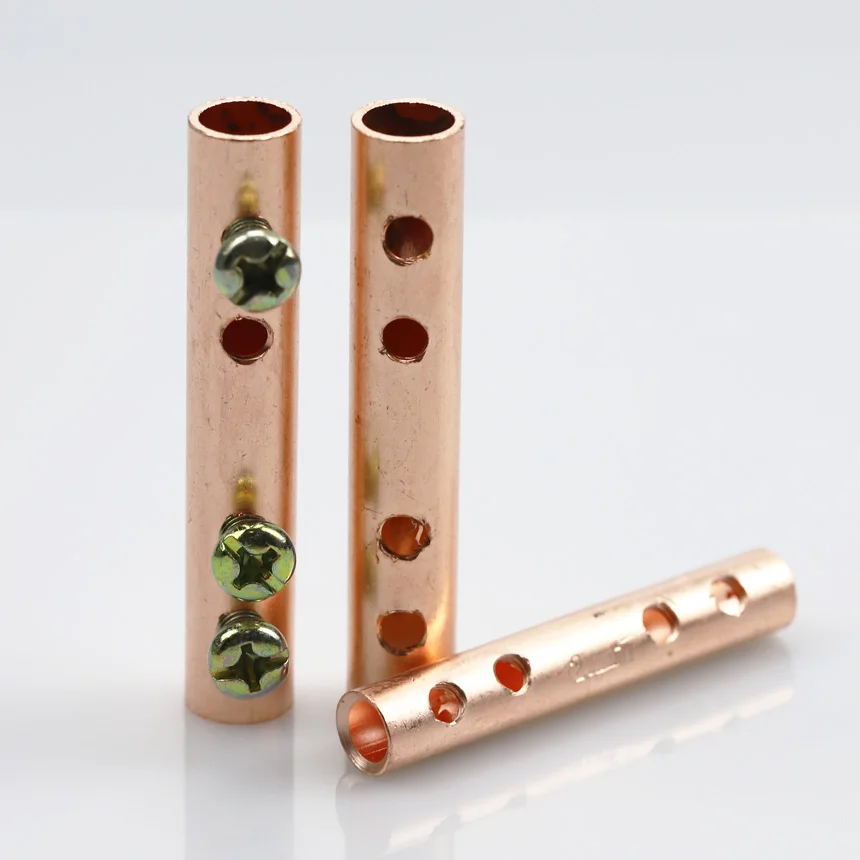 GT 16/25/35/50 Copper Electric Cable Screw Connection Pipe Tube Sleeve Transition Joint Connector Conduit Butt Terminal Splice