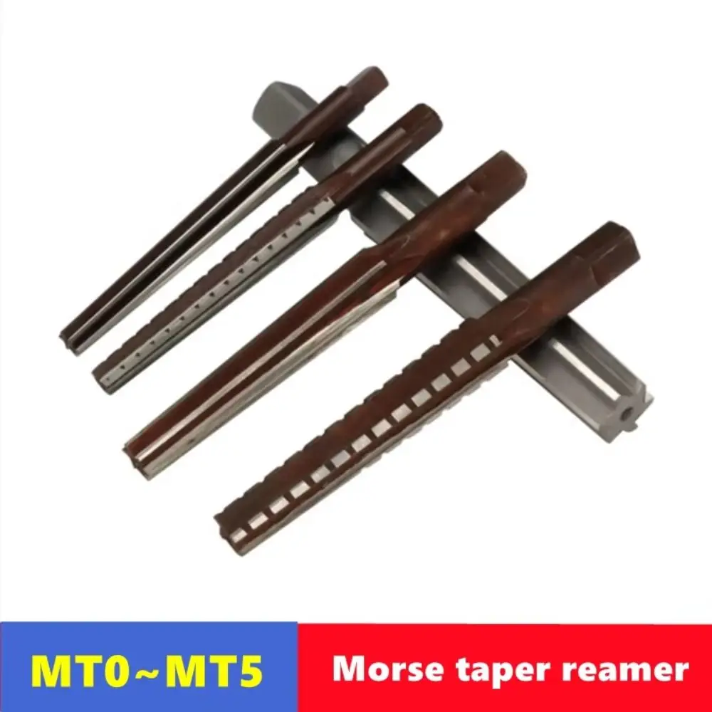 2PCS/Set MT0/MT1/MT2/MT3/MT4 Hand Reamers Set Chamfer Steel Fine/Rough-Edge Tapered Reamer Tool Wear-resistant Durable