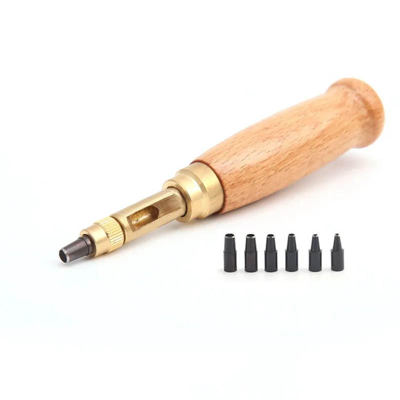 

Leather Craft Tools Automatic Belts Punch Mute Rotary Punching Punchers Leather Punch Watch Hole Punch Screw Drill Tip Die