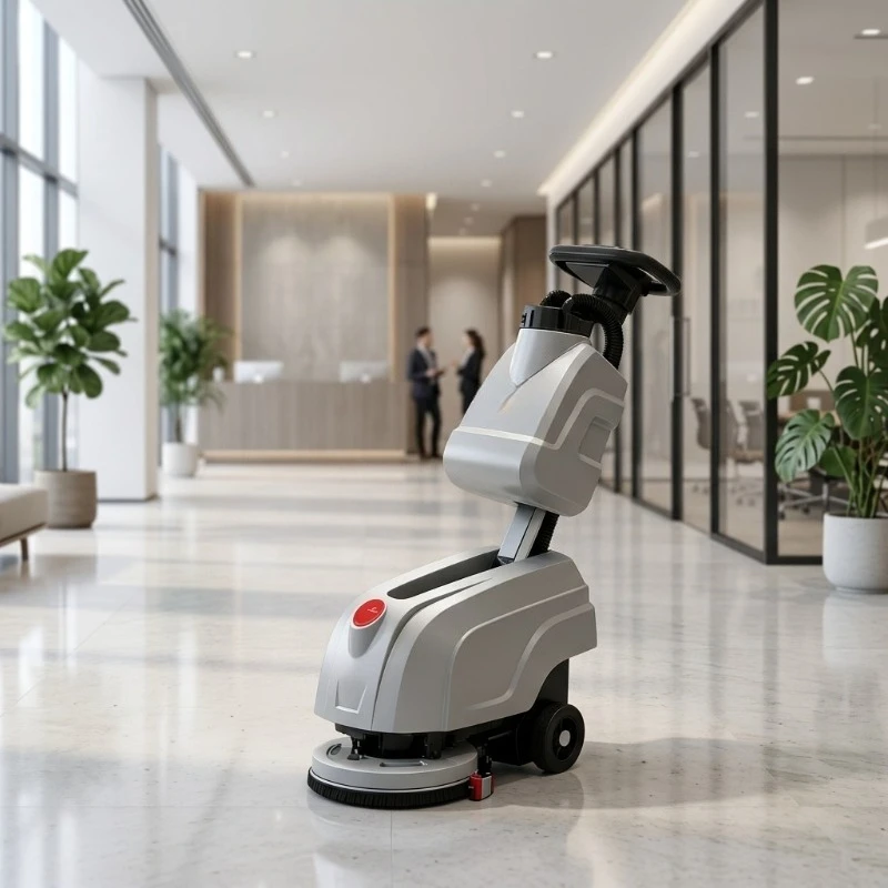 Self Propelled Walk Behind Floor Scrubber Auto Brush Clean High Recovery Rate Water Recycling Floor Washer