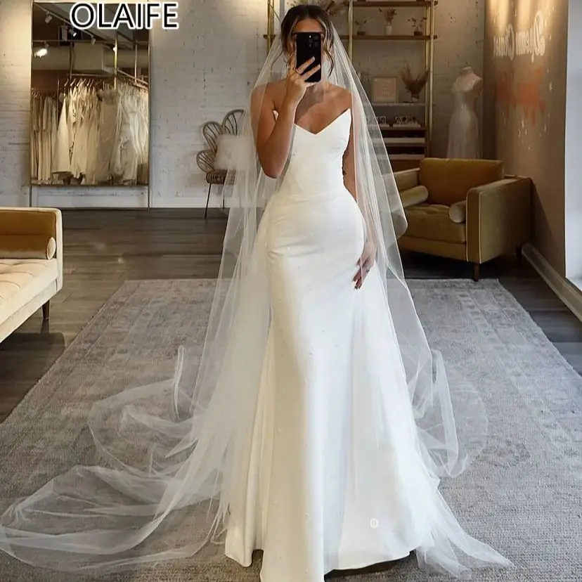 

OLAIFE Mermaid Wedding Dresses Bridal Gowns for Wedding Sexy V Neck Robe De Marié Wedding Gown for Women vestidos de novia 2024