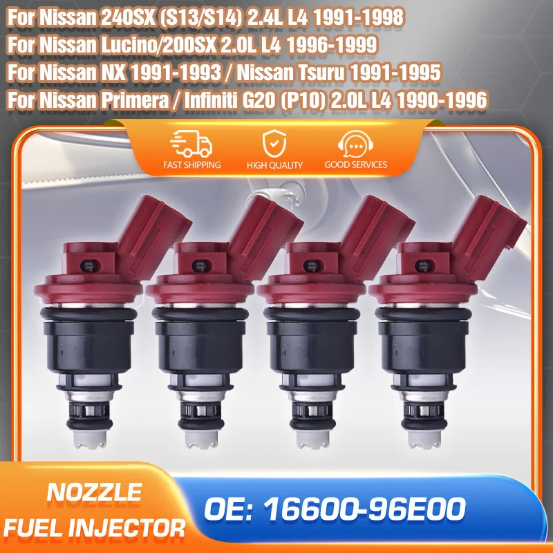 

Car Fuel Injector Nozzle For Nissan 240SX 200SX Nissan Lucino Nissan NX Nissan Tsuru Infiniti G20 Q45 Nissan Primera 16600-96E00