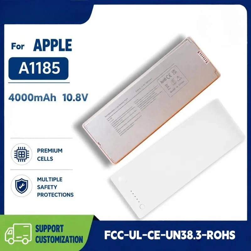Replacement Battery for MacBook 13 inch A1181 A1185 MB402 MB403 Notebook Laptop High Capacity Long Lasting Power Supply