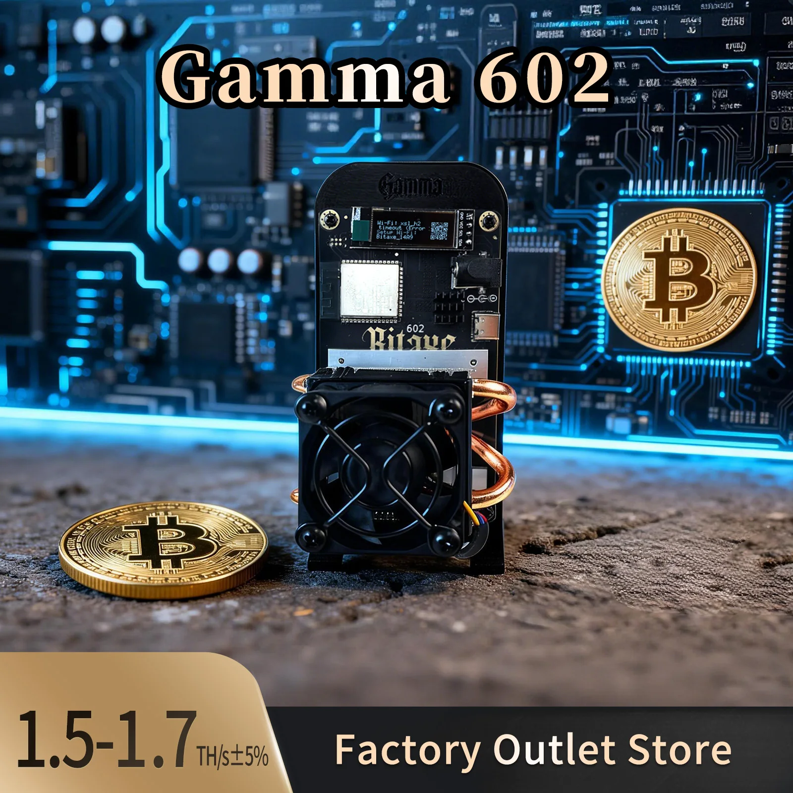 Gamma 602 2026 New 1.5~1.7TH/s BTC Miner | 25W Ultra Low Power SHA-256 Home Bitcoin Mining ASIC Machine