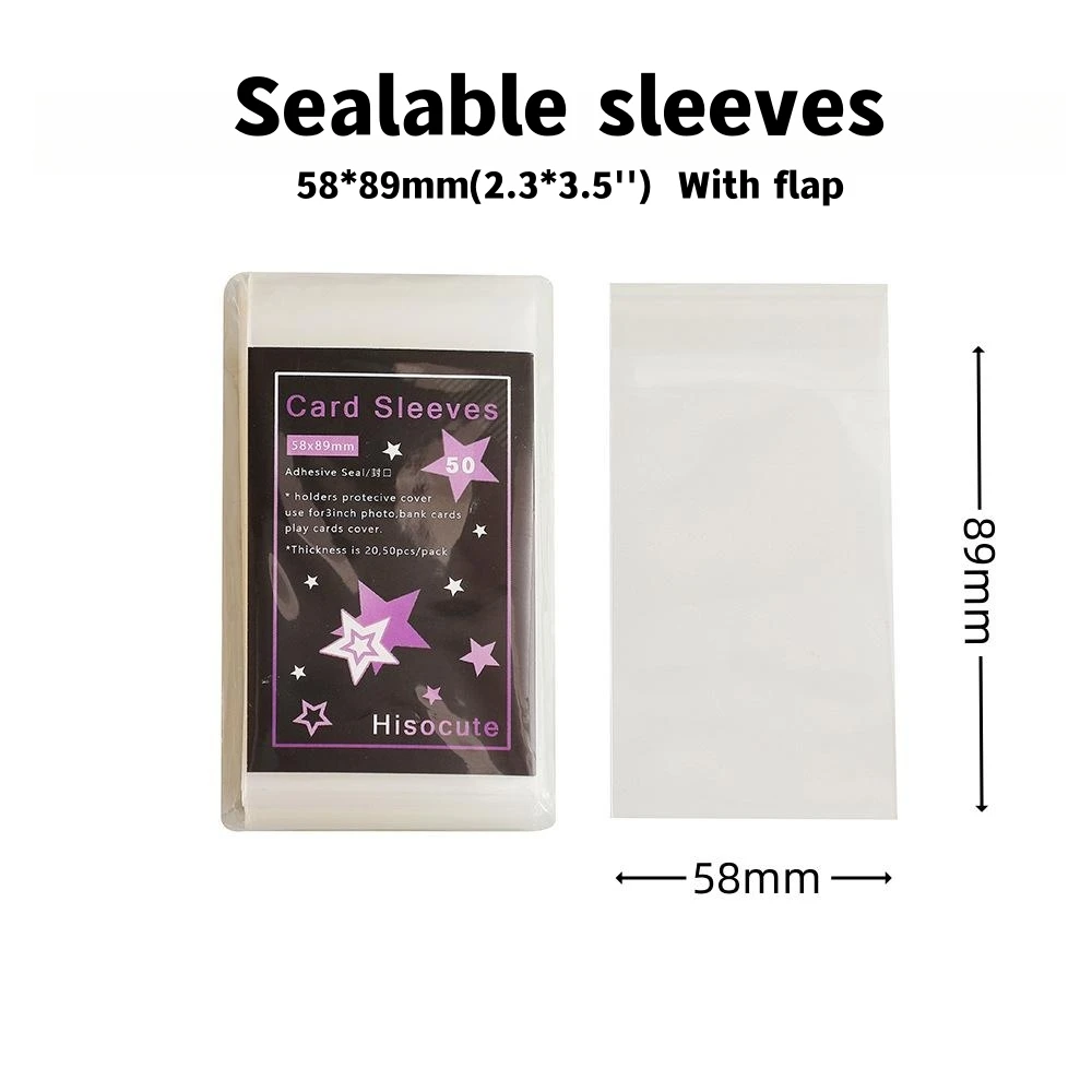 pvc and acid free card sleeves 38 x 48 Premium Clear Photocard Sleeves main image 1