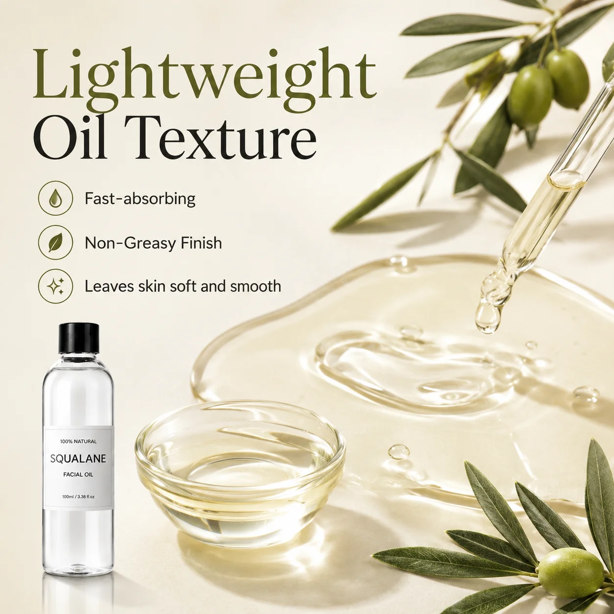 100% 천연 스쿠알란 오일 페이셜 세럼 식물성 모이스 - Squalane Oil Lightweight 리뷰 및 가격